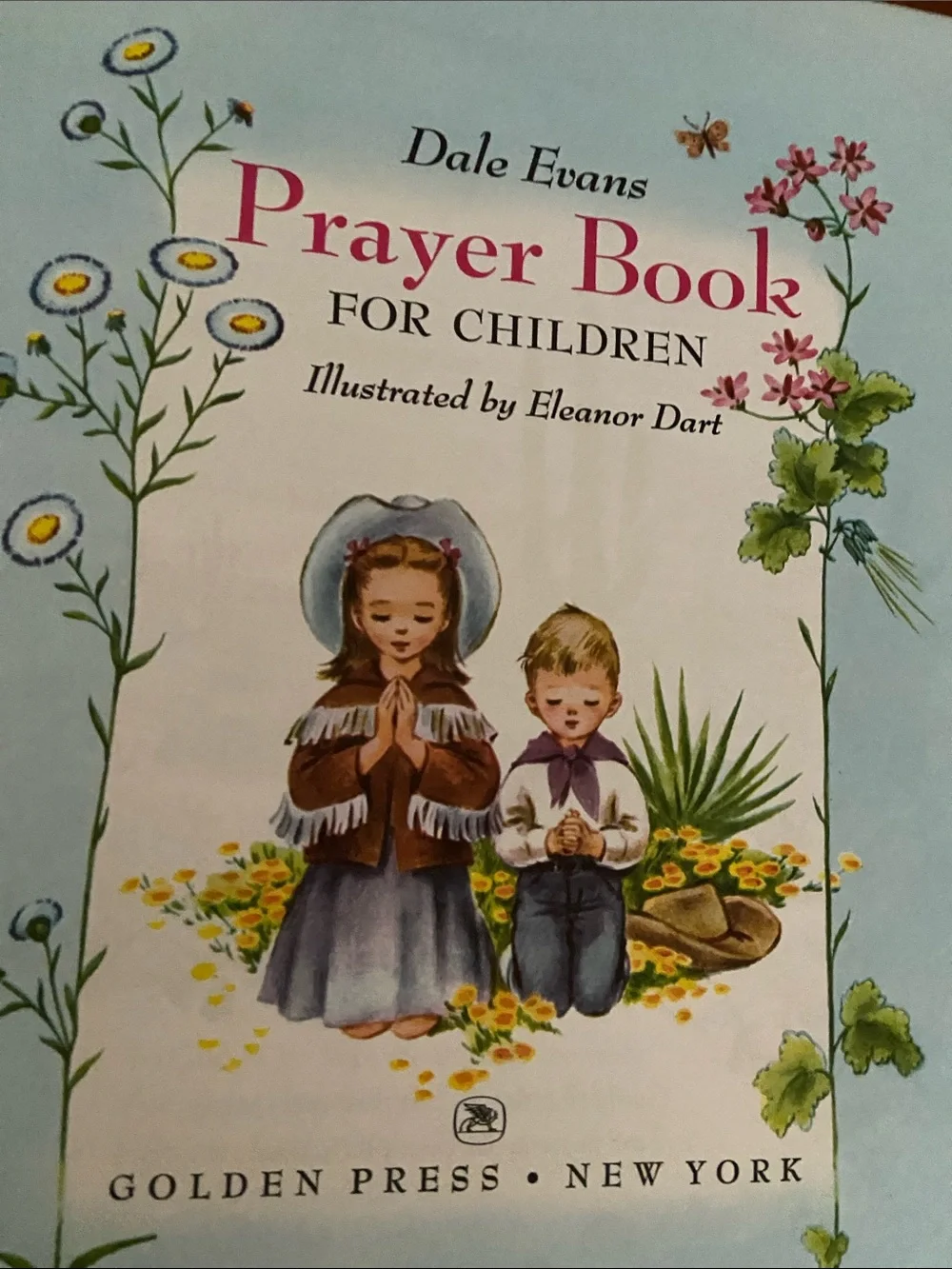 Vintage 1950s 50s 1st edition Cowboy Western horse horses Prayer Children Book